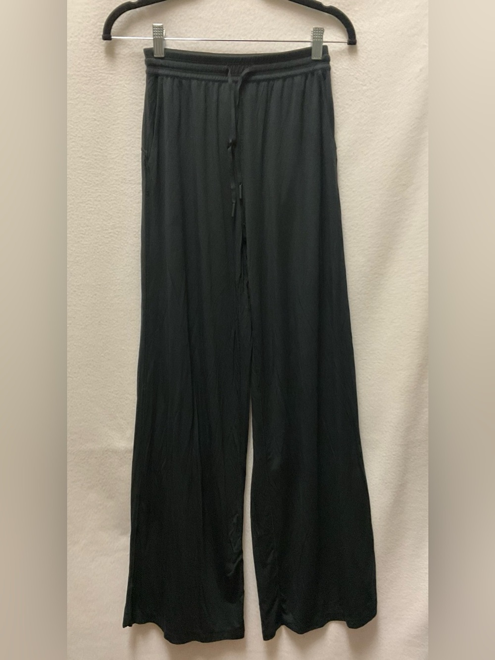 lululemon athletica Black Wide-Leg Pull-On Pants with Drawstring